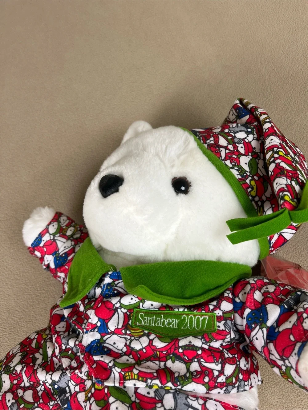 2007 Macy's Santabear Collection PJs Teddy Bear W/ Collectible Cards. 16